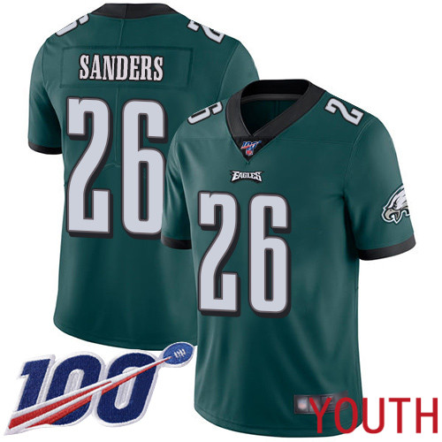Youth Philadelphia Eagles #26 Miles Sanders Midnight Green Team Color Vapor Untouchable NFL Jersey Limited1->youth nfl jersey->Youth Jersey
